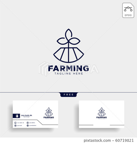 agriculture farm line badge vintage logo template 60719821
