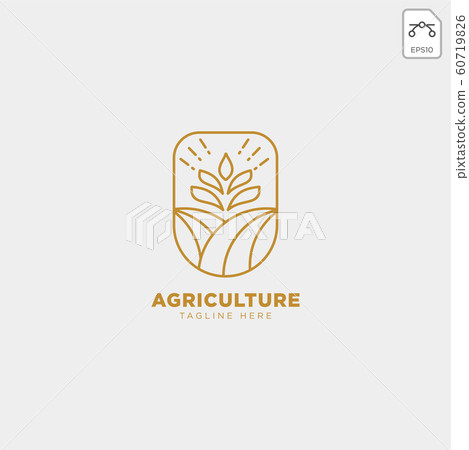 gold agriculture farm line badge vintage logo gold agriculture farm line badge vintage logo 60719826