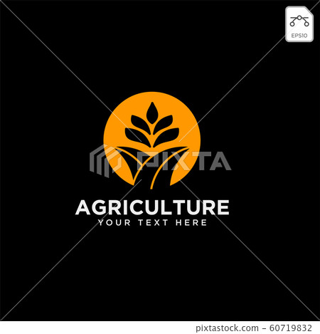 gold agriculture farm line badge vintage logo 60719832