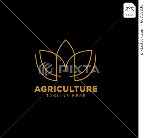 letter M and leaf aco logo template vector letter M and leaf aco logo template vector 60719836