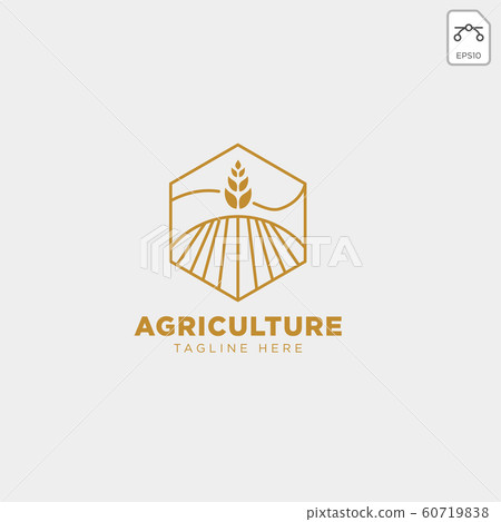 gold agriculture farm line badge vintage logo gold agriculture farm line badge vintage logo 60719838