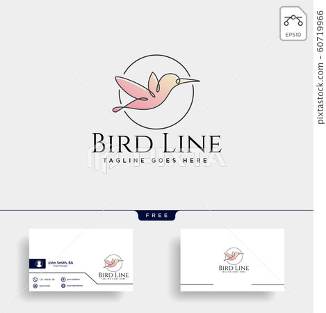 flying humming bird line art logo template vector flying humming bird line art logo template vector 60719966