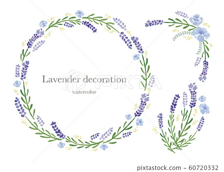 Lavender watercolor decoration 60720332