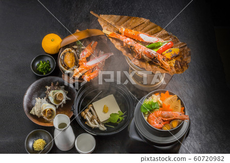 Typical Japanese food, seafood platter Typical Japanese food, seafood platter 60720982