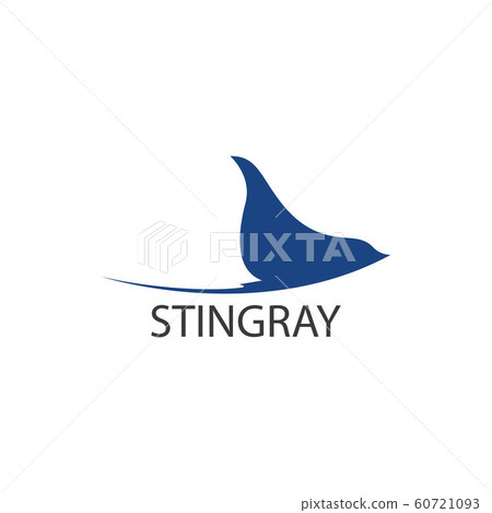 Stingray logo ilustration vector flat design Stingray logo ilustration vector flat design 60721093