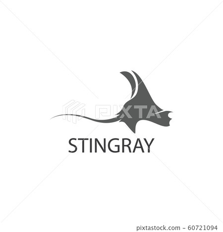 Stingray logo ilustration vector flat design Stingray logo ilustration vector flat design 60721094