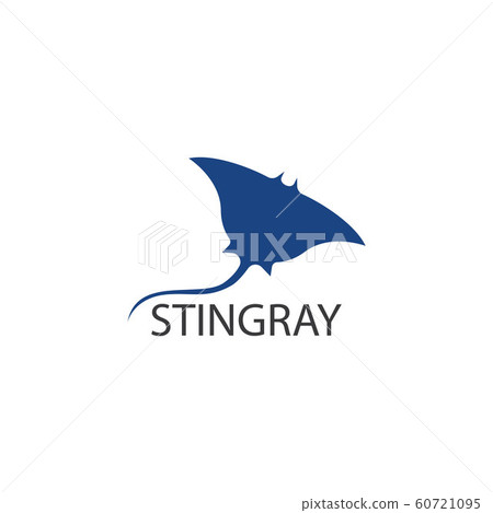 Stingray logo ilustration vector flat design Stingray logo ilustration vector flat design 60721095