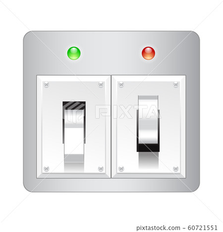 Electric switch web vector icon isolated on white 60721551