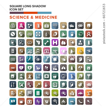 Vector collection of Photo Video icons with long 60721653