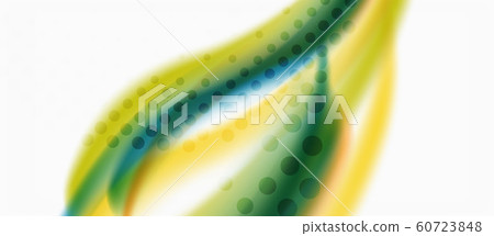 Trendy abstract wave blur pattern, multicolored lines on white background for wallpaper design. Colorful background vector. Creative vector element. 60723848