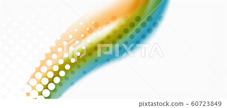 Trendy abstract wave blur pattern, multicolored lines on white background for wallpaper design. Colorful background vector. Creative vector element. 60723849