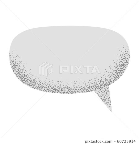 Speech empty bubble with with noise sand texture trendy. Vector illustration isolated 60723914