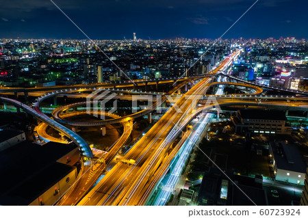 Higashi Osaka JCT Night view from Higashi Osaka City Hall 60723924