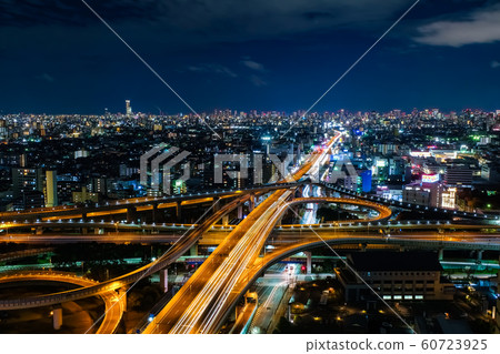 Higashi Osaka JCT Night view from Higashi Osaka City Hall 60723925