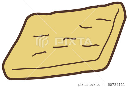Illustration of fried tofu placed diagonally 60724111