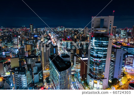 Osaka Umeda Night View From Osaka Station 3rd Building Osaka Umeda Night View From Osaka Station 3rd Building 60724303