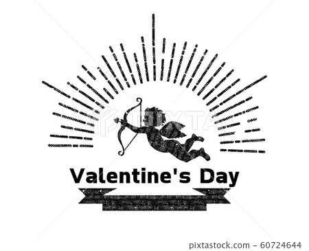 Hand drawn touch Happy Valentine's Day logo mark (black) | 60724644