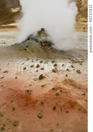 Volcanic steam vent at Namaskard Geothermal area - Iceland Volcanic steam vent at Namaskard Geothermal area - Iceland 60725811