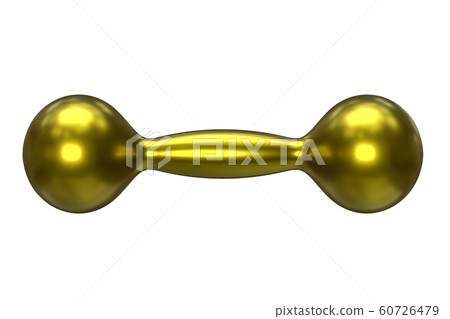 3D rendering image of a dumbbell for sports isolated on white. Bodybuilding equipment. 60726479