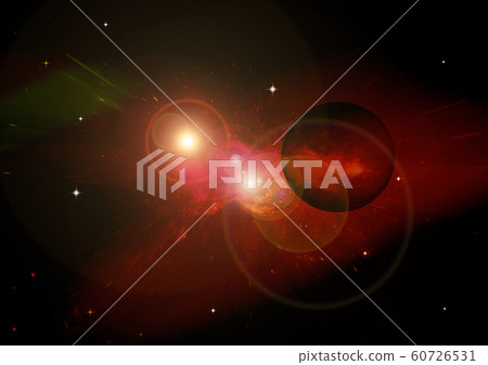 galaxy in a free space. 3D rendering 60726531