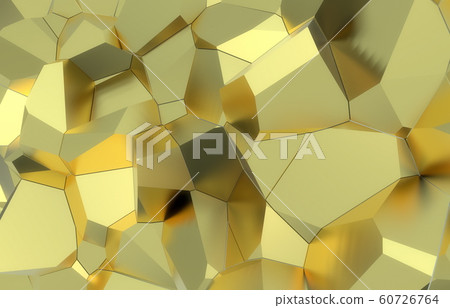 3d render, golden modern shattered wall texture, random clusters digital illustration, abstract geometric background. Wealth and Prosperity reach concept architecture 60726764