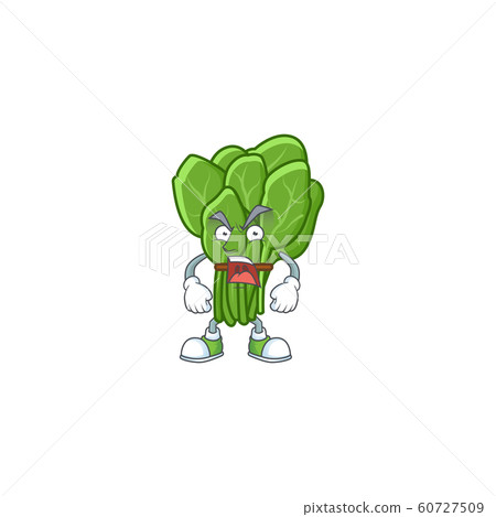 angry face of spinach cartoon character style angry face of spinach cartoon character style 60727509