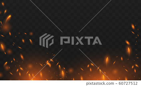 Red Fire sparks vector 60727512