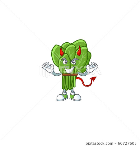 Picture of spinach as a Devil cartoon mascot Picture of spinach as a Devil cartoon mascot 60727603