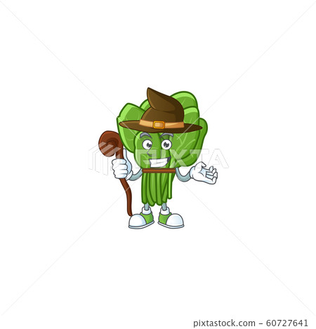 Happy Face Witch spinach cartoon character style Happy Face Witch spinach cartoon character style 60727641