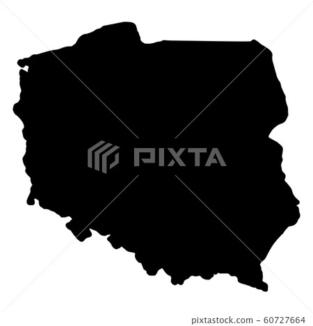 Poland Map Silhouette Vector illustration Eps 10 Poland Map Silhouette Vector illustration Eps 10 60727664