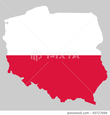 Poland Map flag Vector illustration Eps 10 Poland Map flag Vector illustration Eps 10 60727666