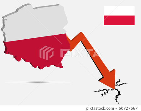 Poland economic crisis vector illustration Eps 10 Poland economic crisis vector illustration Eps 10 60727667