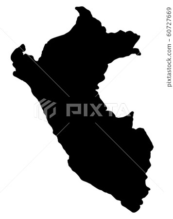 Peru Map Silhouette Vector illustration Eps 10 60727669