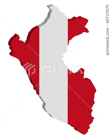 Peru Map flag Vector 3D illustration Eps 10 Peru Map flag Vector 3D illustration Eps 10 60727670