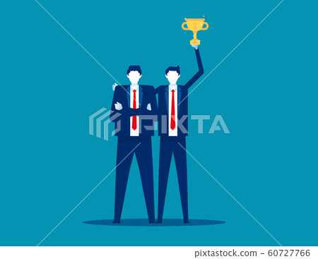 Friendship and prize. Concept business colleagues Friendship and prize. Concept business colleagues 60727766
