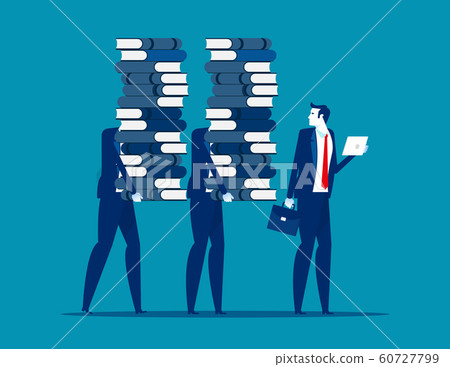 Business people and different data learning. 60727799