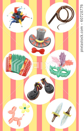 Circus props illustration 60728776