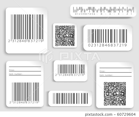 Realistic barcode icon. Realistic barcode icon. 60729604