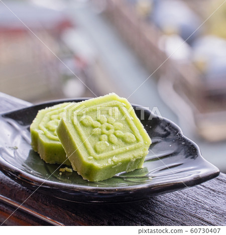 Mung bean cake, refreshment, pastry, tea house, Taiwan, Mid-Autumn Festival, Chinese Mung bean cake 60730407