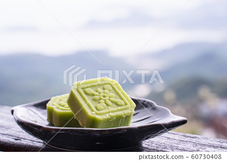 綠豆糕 茶點 糕點 茶樓 台灣 中秋節 Chinese Mung bean cake お菓子 60730408
