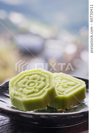 綠豆糕 茶點 糕點 茶樓 台灣 中秋節 Chinese Mung bean cake お菓子 60730411