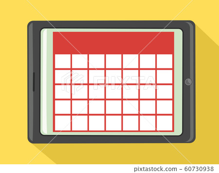Digital Calendar Tablet Illustration Digital Calendar Tablet Illustration 60730938