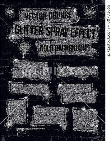 Various glitter spray paint graffiti on brick - Stock Illustration  [60731056] - PIXTA