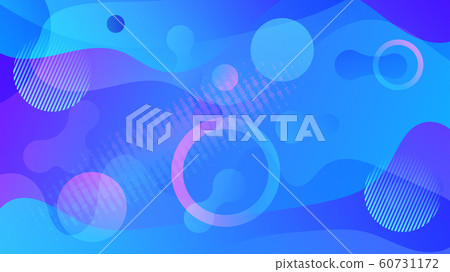 Abstract background in blue shades. 3d fluid shape 60731172