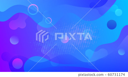 Abstract background in blue shades. 3d fluid shape 60731174