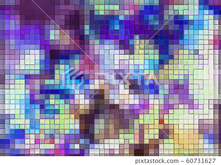 像素化酷抽象與結晶的多邊形 60731627