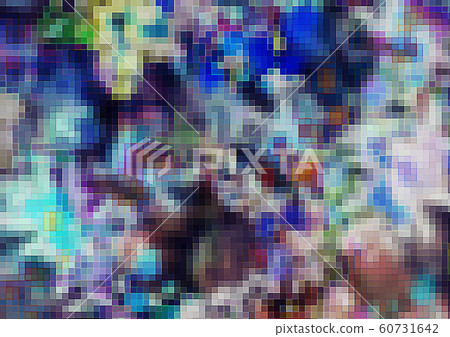 像素化酷抽象與結晶的多邊形 像素化酷抽象與結晶的多邊形 60731642