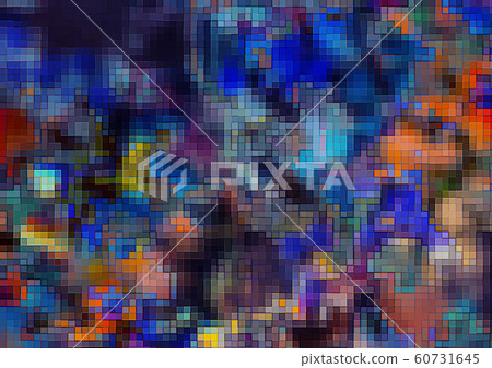 像素化酷抽象與結晶的多邊形 60731645