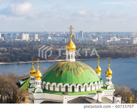 Kiev. Ukraine. Kiev Pechersk Lavra or the Kiev Monastery of the Caves. Travel photo. View Kiev. Ukraine. Kiev Pechersk Lavra or the Kiev Monastery of the Caves. Travel photo. View 60733707