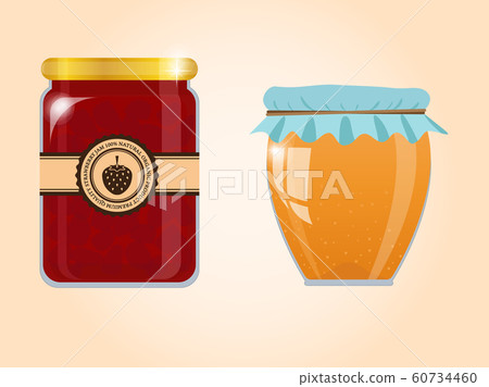 vector set of jam and honey 60734460